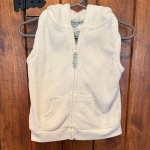 Carter's Soft White Sleeveless Hoodie